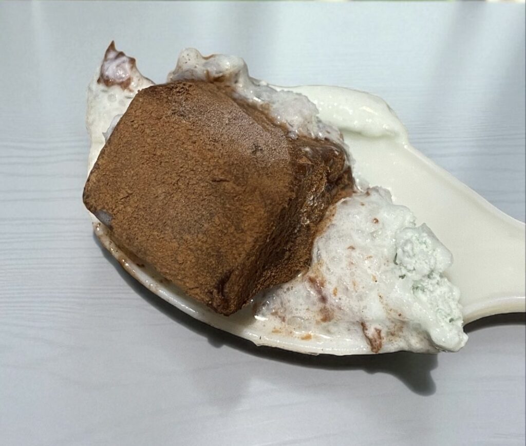 チョコミント大好きな白くま チョコわらび餅