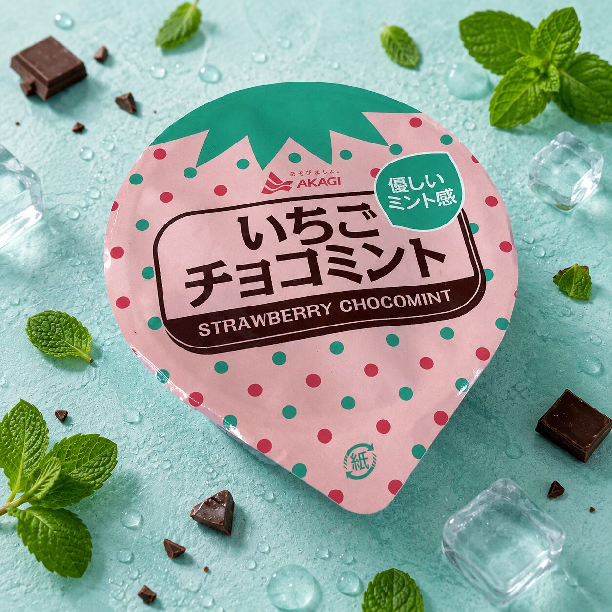 赤城乳業 いちごチョコミント パッケージ
