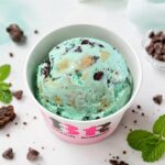 サーティワン チョコミントクッキーチャムのフタを開けたところ